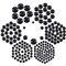 7000pcs+ Flatback Glass Hotfix Iron On Rhinestones Crystal for DIY Making with 1 Tweezer & 1 Picking Pen for Shoes, Clothes, Face Art, Bags, Manicure (Jet Black, 5-Sizes)